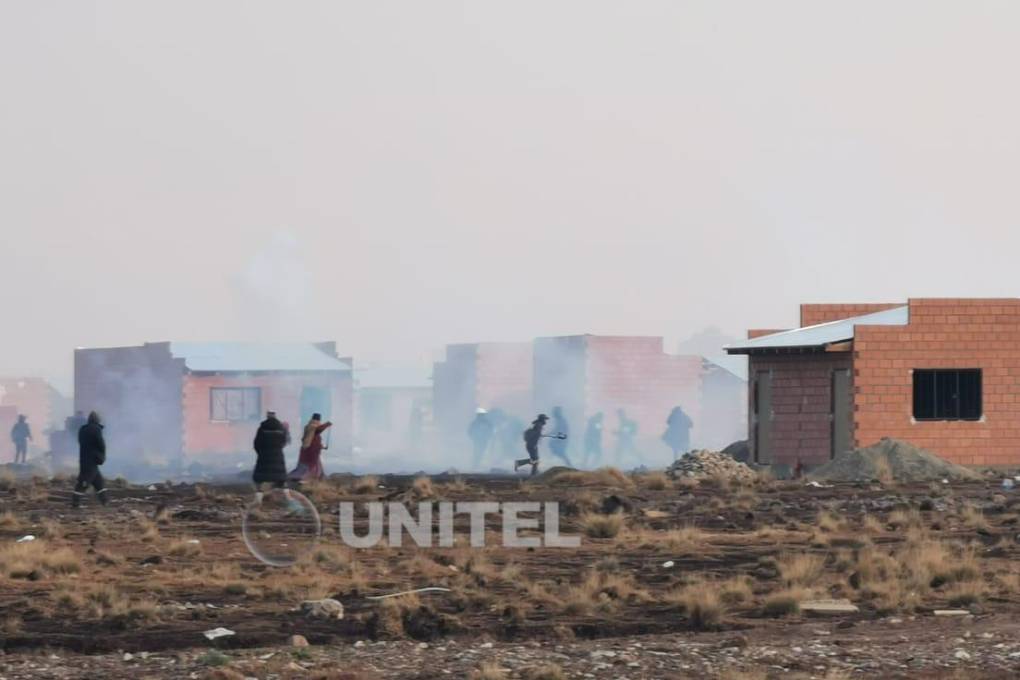 Los enfrentamientos en la zona Mercedario de El Alto Los enfrentamientos en la zona Mercedario de El Alto