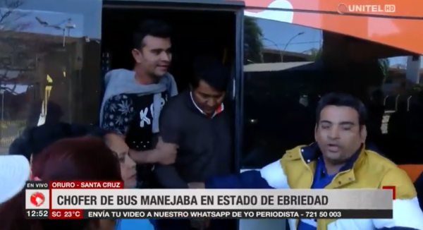 Suspenden la licencia del conductor que manejó ebrio un bus