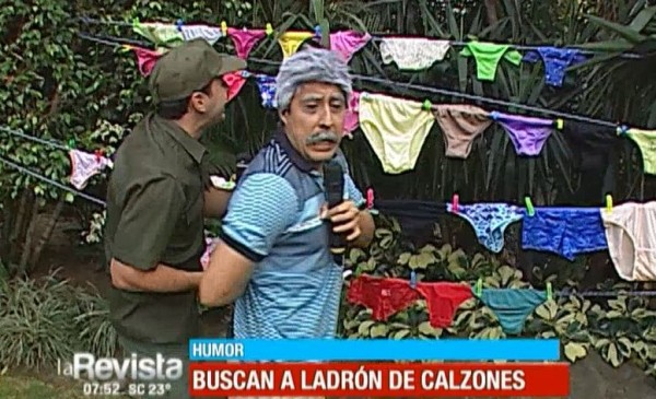 Humor Policía sorprende infraganti al ladrón de ropa interior femenina