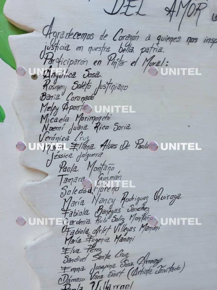 La exalcaldesa de Santa Cruz, Angélica Sosa, pinta murales en Palmasola La exalcaldesa de Santa Cruz, Angélica Sosa, pinta murales en Palmasola