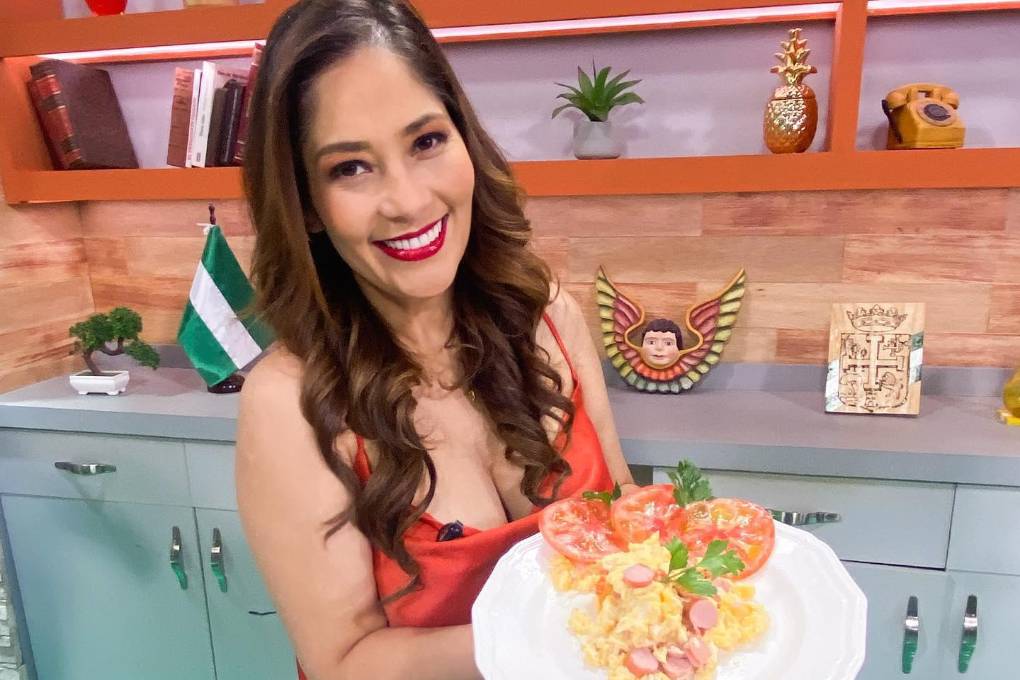 Angélica realizó un espectacular emplata do de revuelto de huevo 