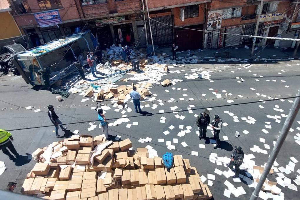 El accidente se sucitó en la zona de Tembladerani