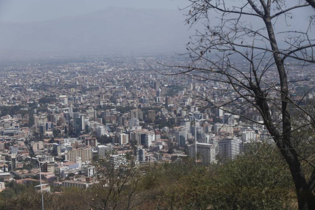 Vista panorámica de Cochabamba.