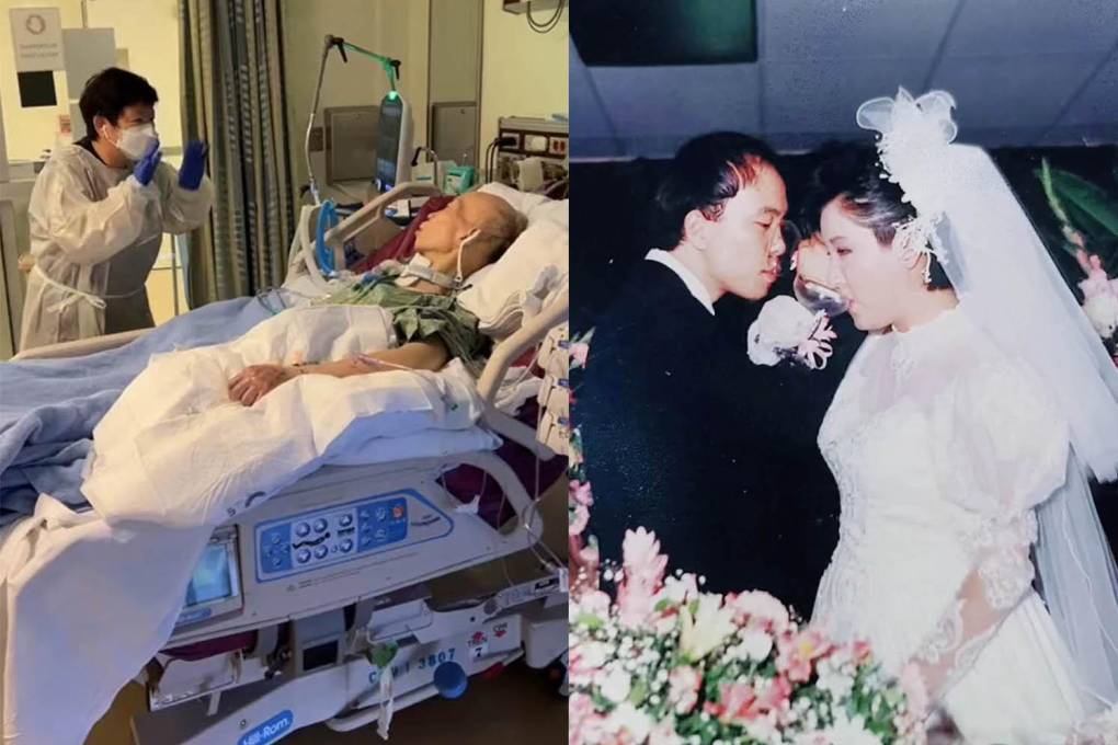 Una mujer nunca abandonó a su esposo en el hospital