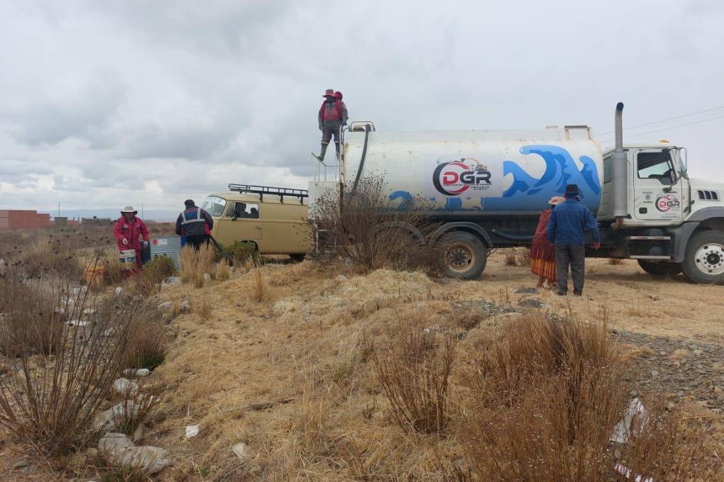 La distribución de agua en El Alto