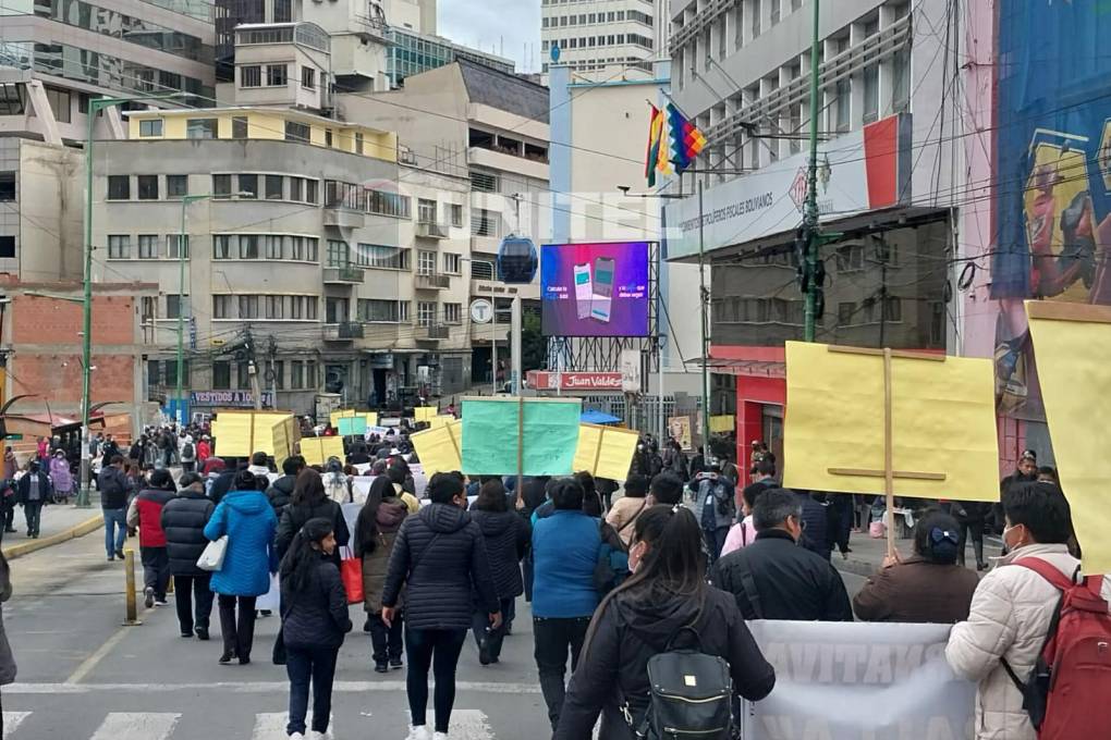 Marcha de maestros en La Paz 