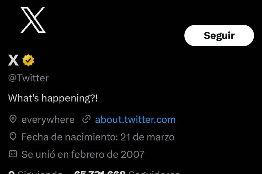 La nueva imagen de la cuenta de Twitter en esa red social.