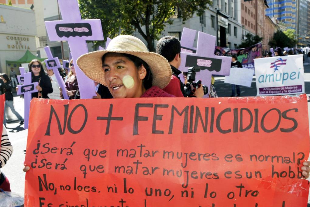 Protesta en contra de los feminicidios