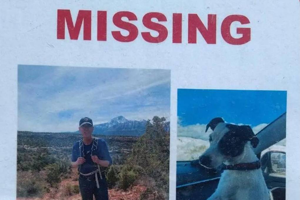 Rich Moore era buscado junto a su perrito Finny. 