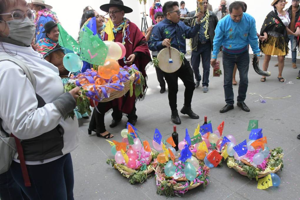 Las canastas que se entregan en la festividad de compadres y comadres. 