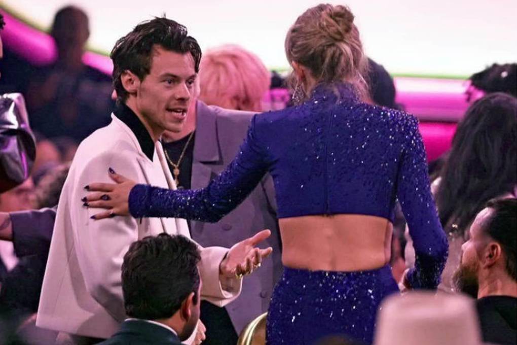 Harry Styles y Taylor Swift se saludan en los Grammys