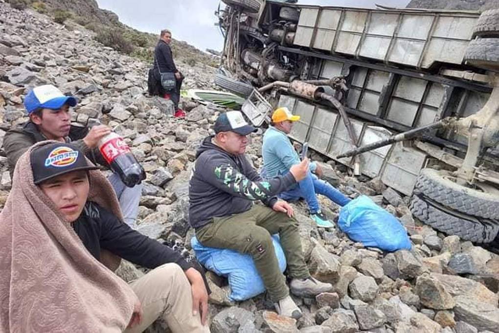 Los músicos tras el accidente.