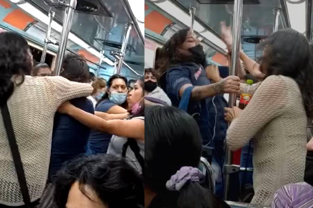 Las mujeres se agarraron a empujones en pleno metro