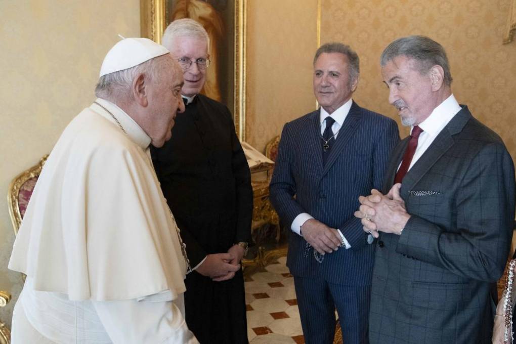 el papa Francisco y Stallone