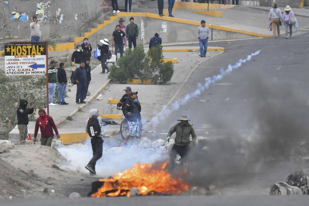 Protestas y enfrentamientos en Perú 