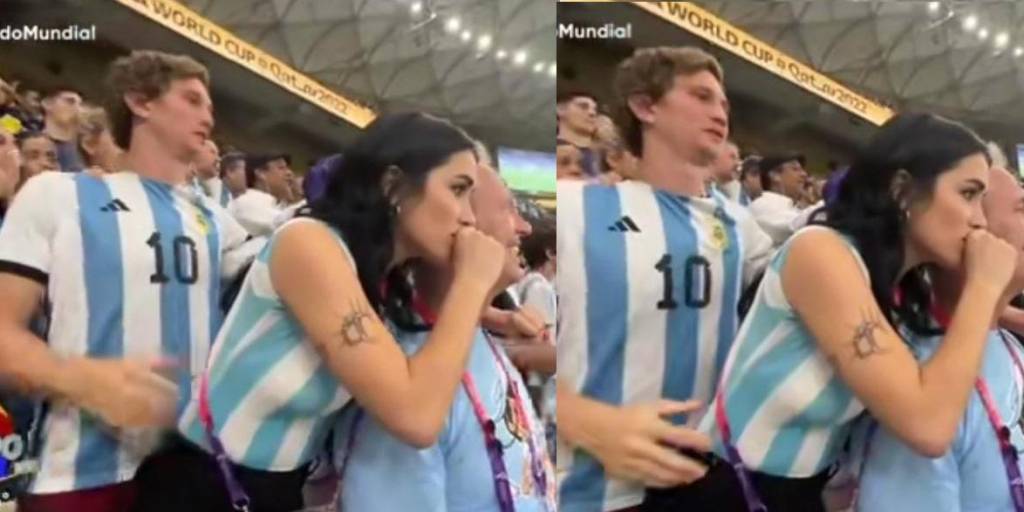 La cantante argentina estuvo en la tribuna en la final del mundial