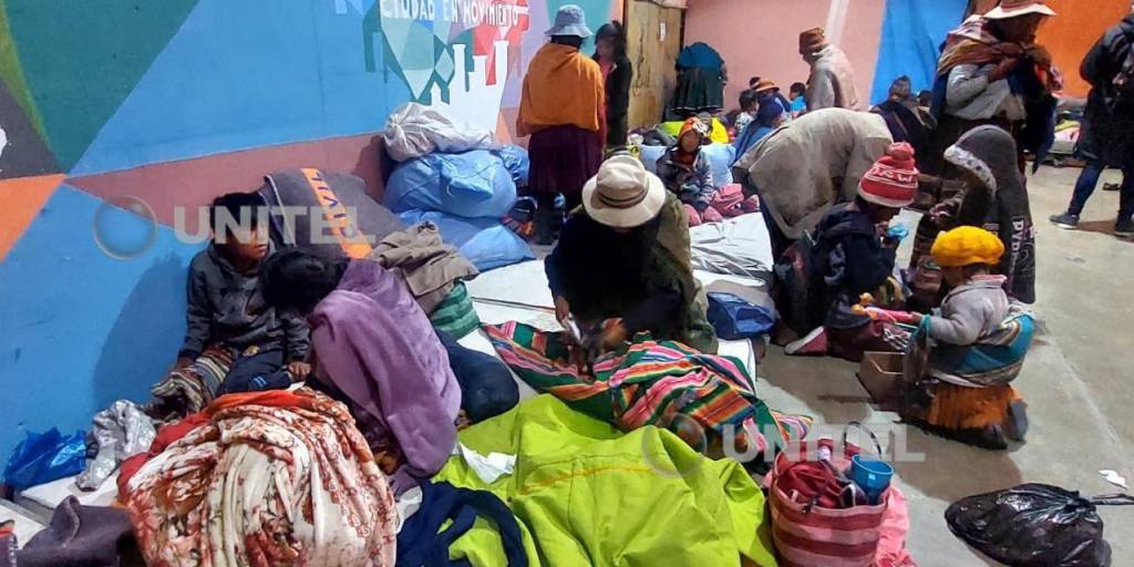 Las personas que pasaron la noche en el albergue municipal de La Paz.