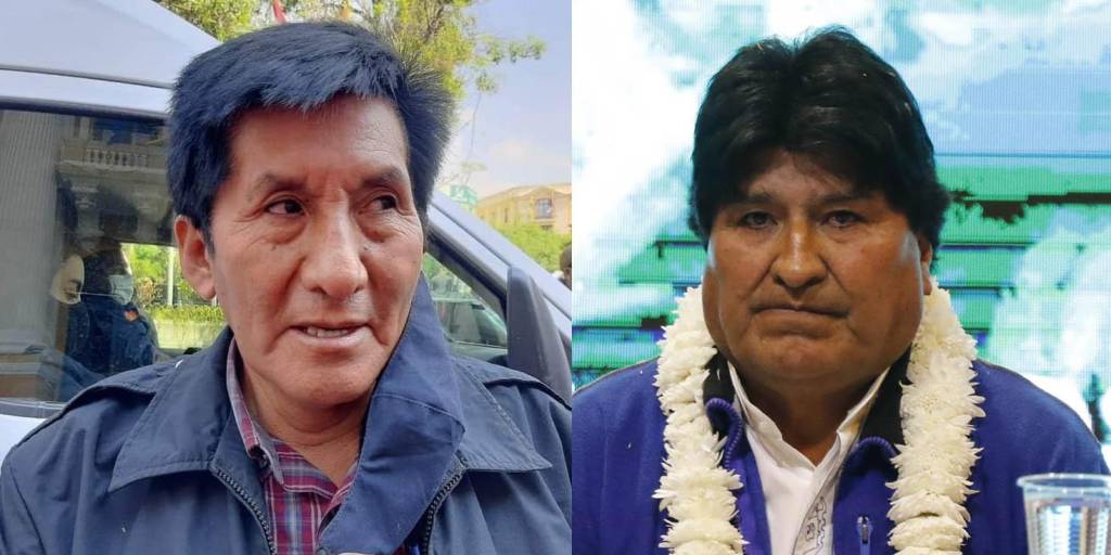 Felix Ajpi (izq.) respondió a las declaraciones de Evo Morales