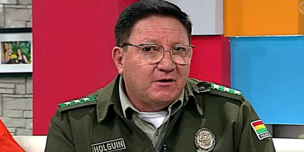 Comandante departamental de la Policía de Santa Cruz, Erick Holguín