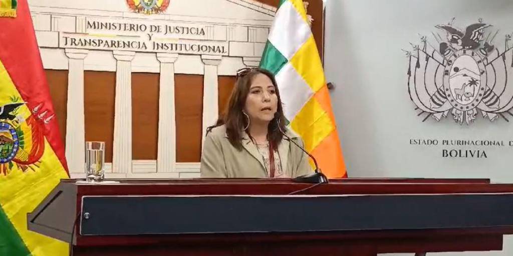 La viceministra Susana Ríos en conferencia de prensa.