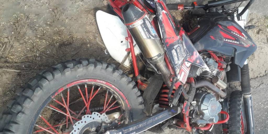 Esta es la moto en la que se trasladaba el accidentado