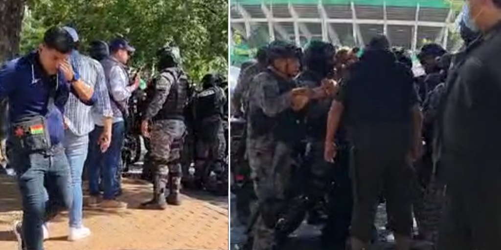 La Policía actuó y gasificó a los manifestantes
