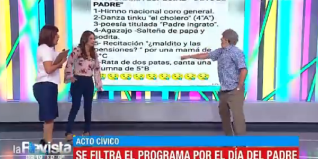 Humor: Se filtra el programa del acto para el día del padre