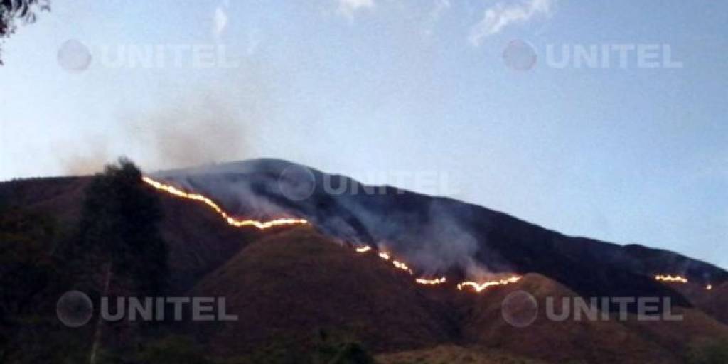 Incendio en el Parque Nacional Tunari - Foto: UNITEL
