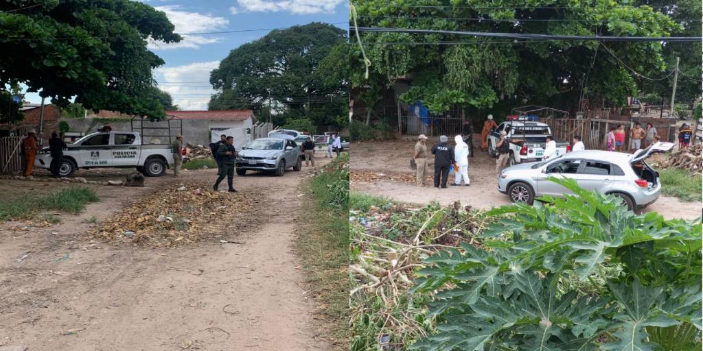 Efectivos policiales levantaron los restos óseos encontrados en un terreno