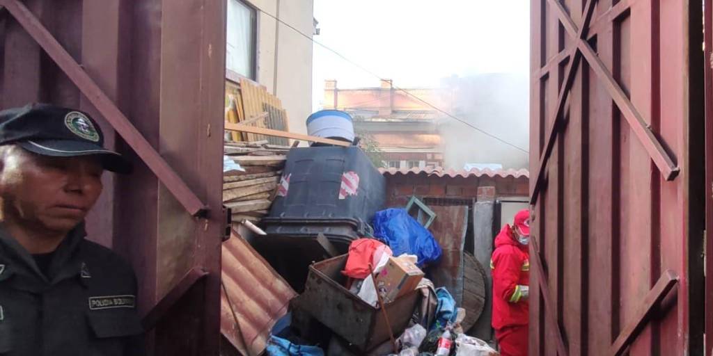 Una imagen del incendio que afectó al penal de Obrajes de La Paz.