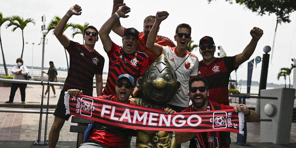 Hinchas de Flamengo en Guayaquil