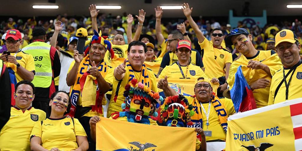 Fanáticos ecuatorianos en Qatar