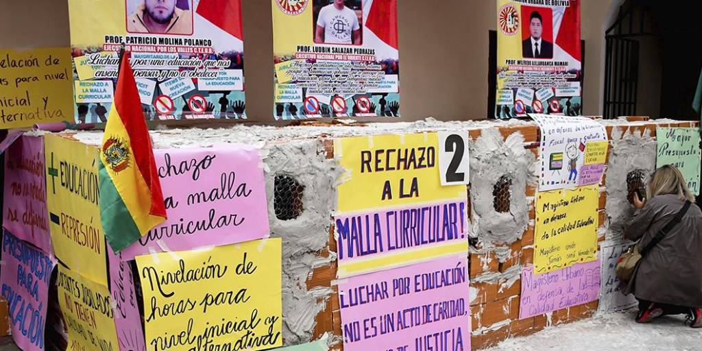 Protestas de maestros en La Paz