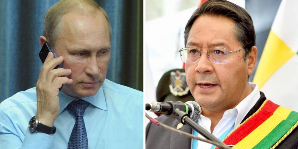 Putin y Arce exhibieron su cercanía con el contacto que fue expuesto por el mandatario boliviano
