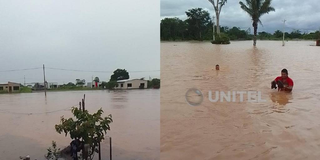 Yacapaní, en Santa Cruz es uno de los municipios afectados por las inundaciones por las lluvias