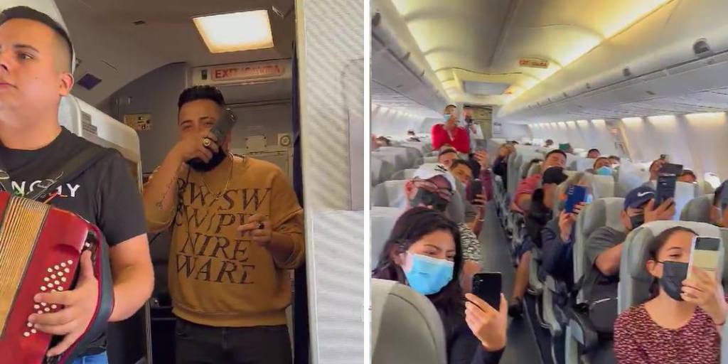 “Conciertito en el avión”: El artista Luis Vega cantó durante un vuelo nacional