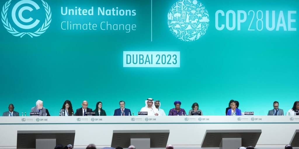 La ceremonia de apertura de la Conferencia COP28 en Dubai, Emiratos Árabes Unidos, el 30 de noviembre de 2023