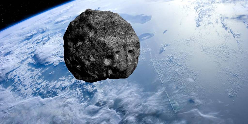 Imagen referencial de un asteroide que pasa cerca la Tierra.