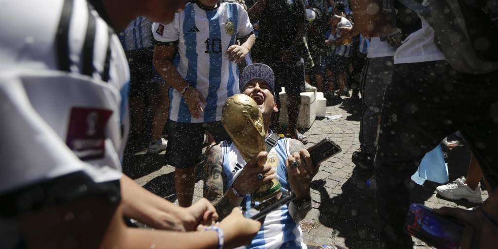 El festejo por la victoria de Argentina se prolongó hasta el martes