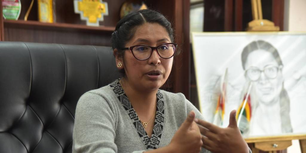 Alcaldesa de El Alto. Eva Copa