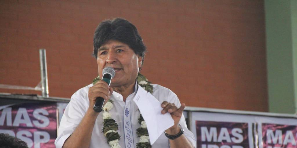 Evo Morales en un evento partidario