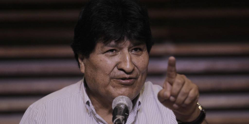 Evo Morales durante una conferencia.