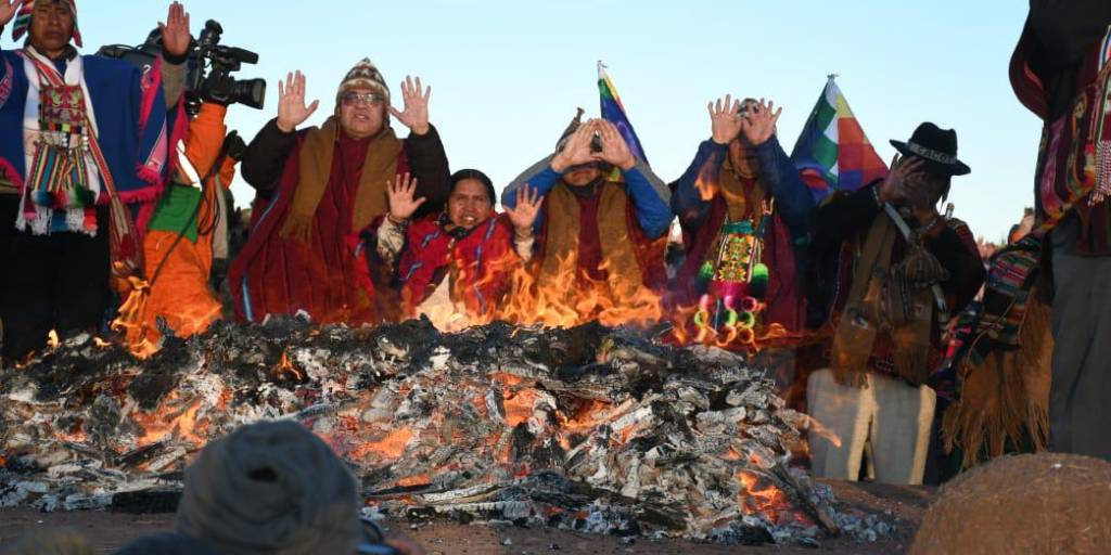 A o Nuevo Andino Amaz nico se celebr con acto central en Tiwanaku