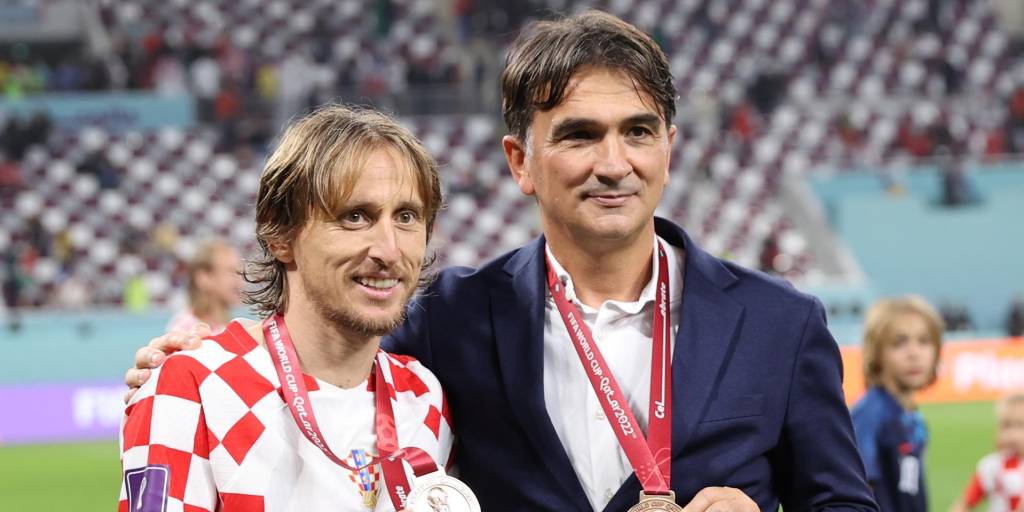 Modric junto al técnico Dalic