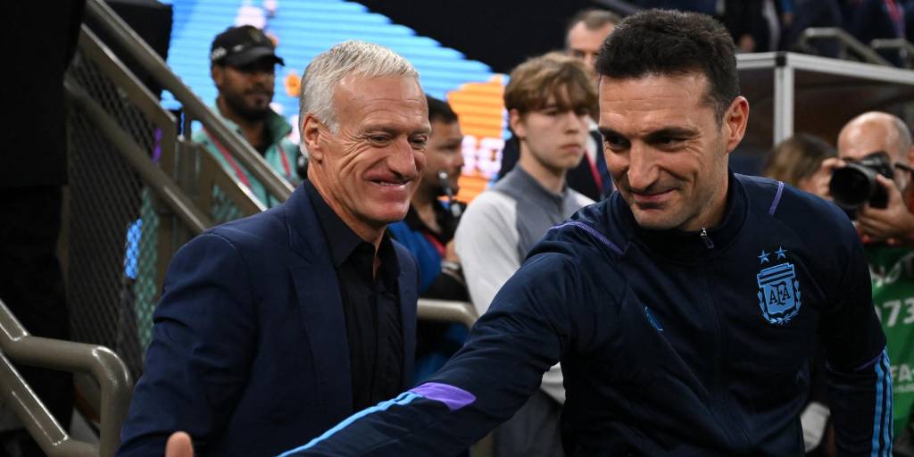 Scaloni celebrando el título.