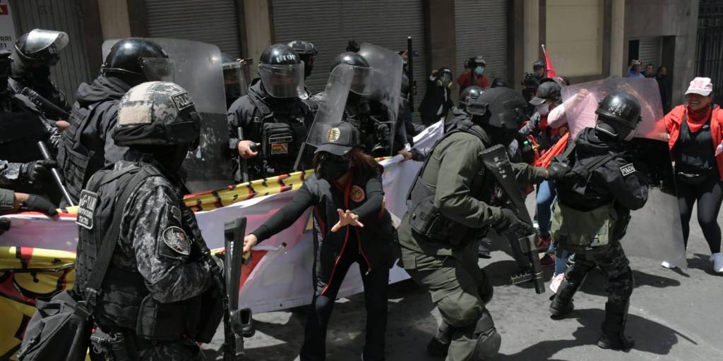 Las movilizaciones del magisterio han sido constantes en La Paz