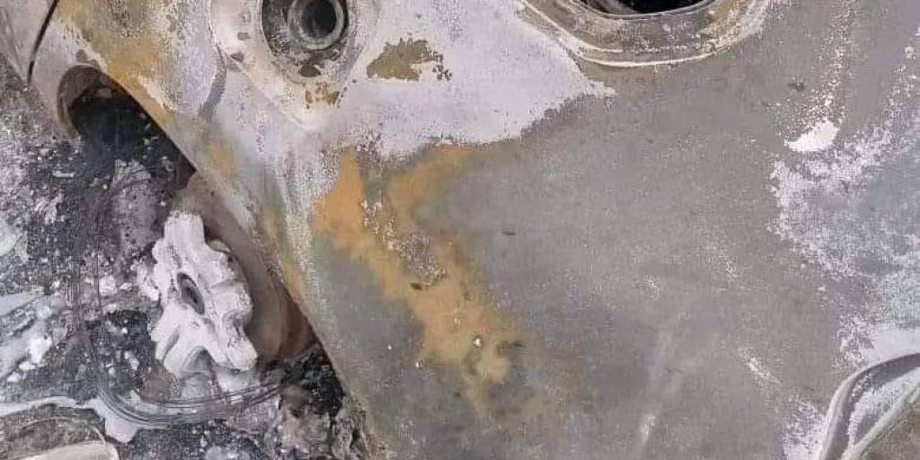 Imagen del vehículo quemado