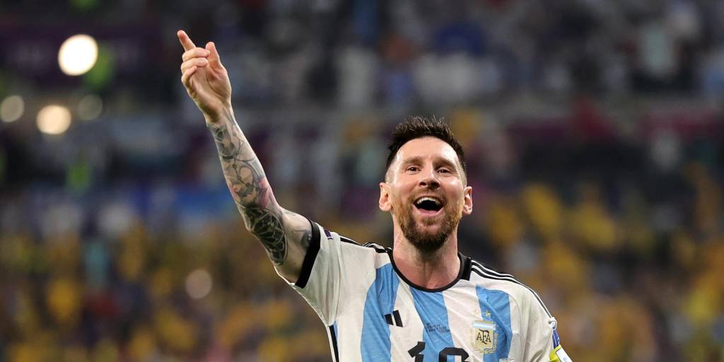 Messi festeja el pase a cuartos de final