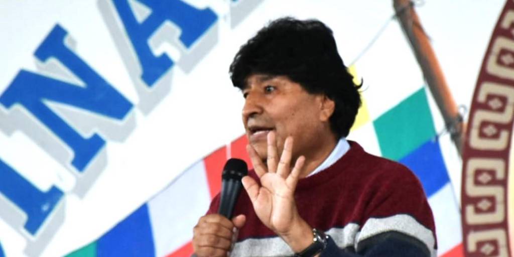El expresidente Evo Morales en un evento público.