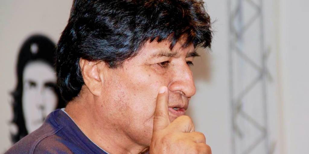 Evo Morales en un evento público.